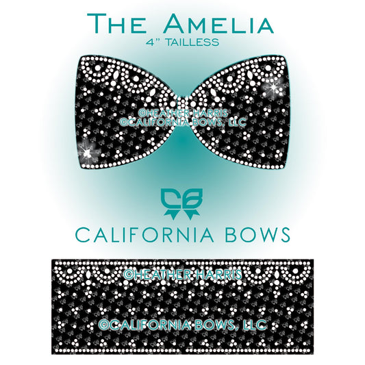 Amelia 4" Tailless Bow Rhinestone Template Download