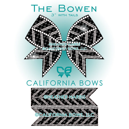 Bowen 3" Bow Rhinestone Template Download