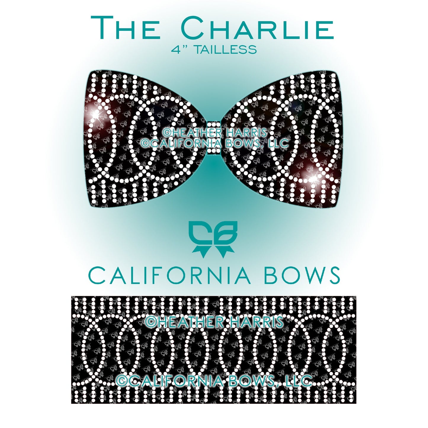 Charlie 4" Tailless Bow Rhinestone Template Download