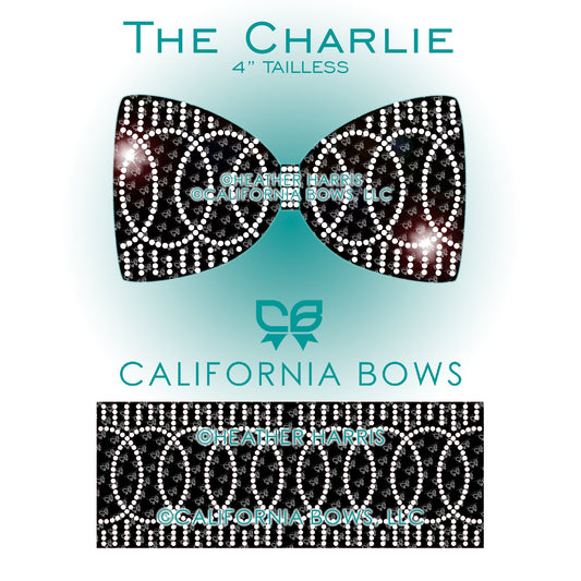 Charlie 4" Tailless Bow Rhinestone Template Download