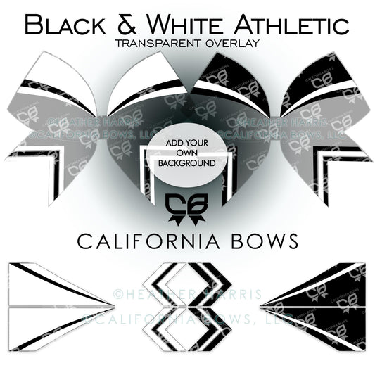 Athletic Transparent Overlay Cheer Bow Design Sublimation Download PNG