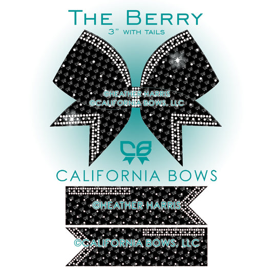 Berry 3" Bow Rhinestone Template Download