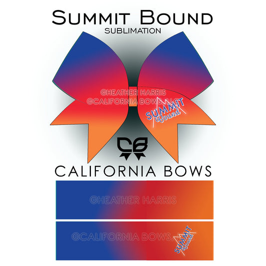 Summit Bound Cheer Bow Design Sublimation Download PNG