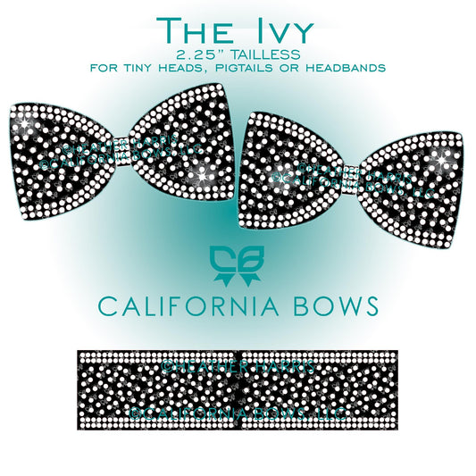 Ivy 2.25" Tailless Bow Rhinestone Template Download