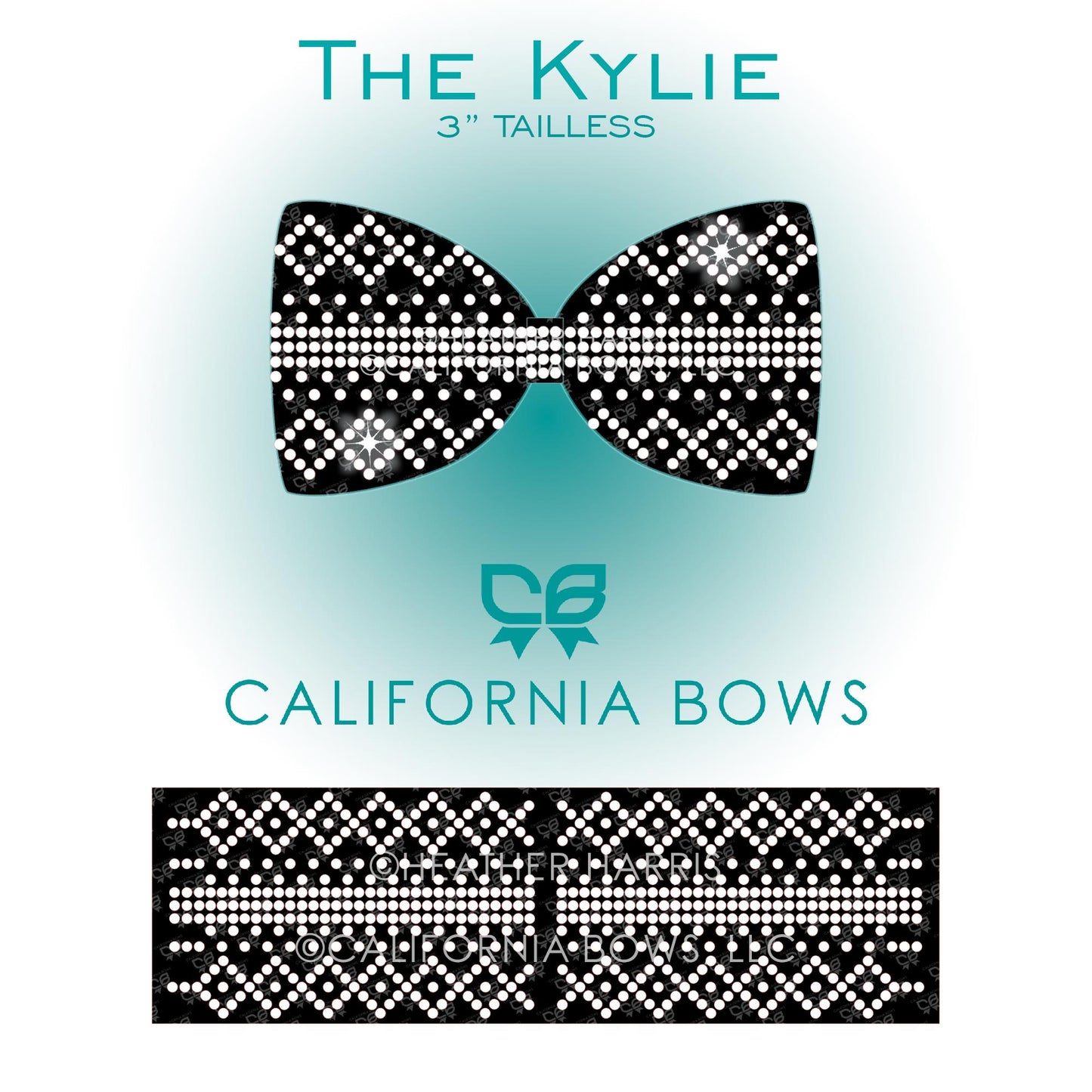 Kylie 3" Tailless Bow Rhinestone Template Download