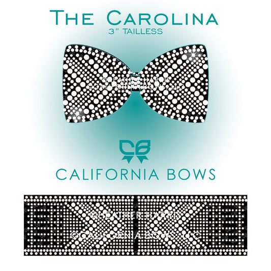 Carolina 3" Tailless Bow Rhinestone Template Download