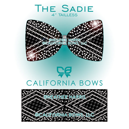 Sadie 4" Tailless Bow Rhinestone Template Download