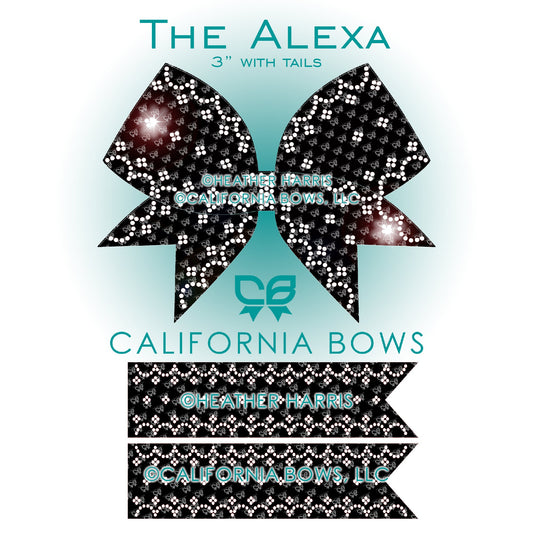 Alexa 3" Bow Rhinestone Template Download