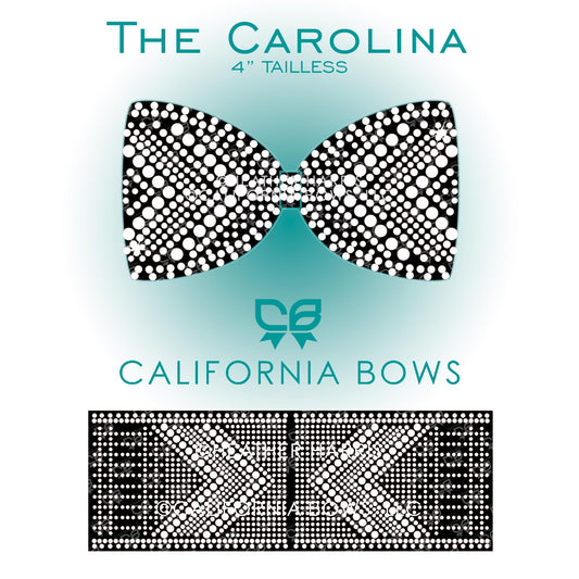 Carolina 4" Tailless Bow Rhinestone Template Download