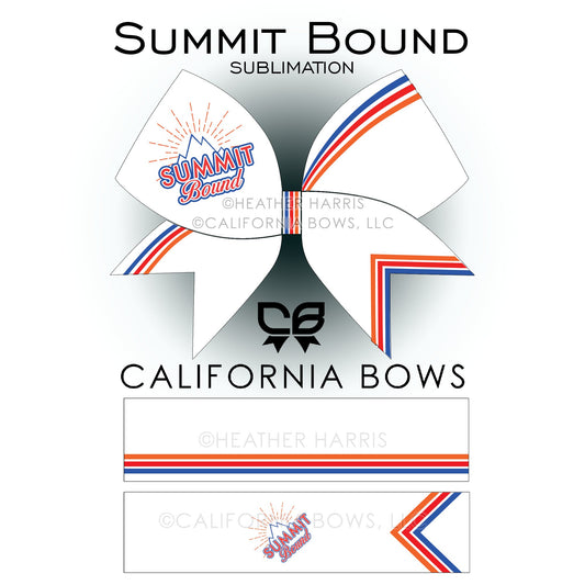 Summit Bound Cheer Bow Design Sublimation Download PNG