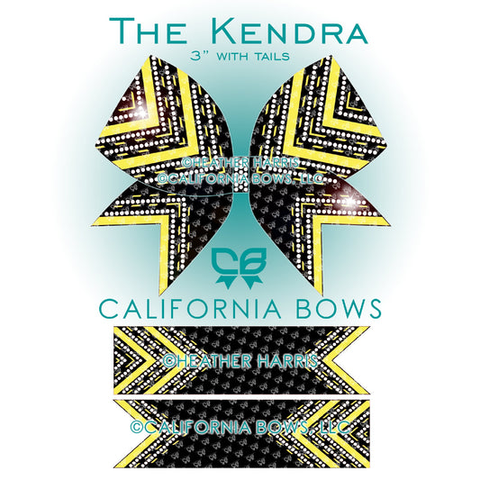 Kendra 3" Bow Rhinestone & Vinyl Template Download