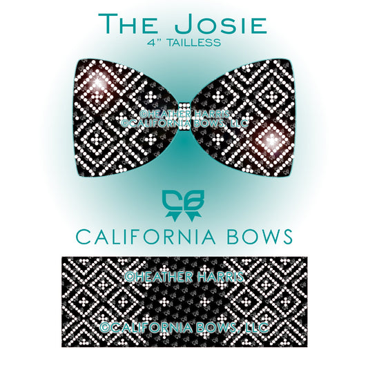 Josie 4" Tailless Bow Rhinestone Template Download