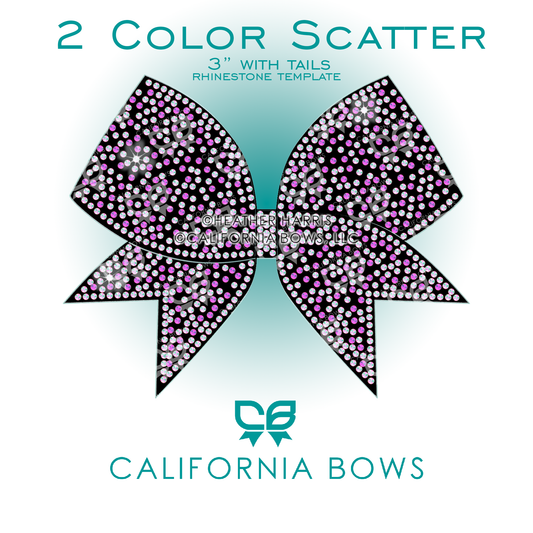 2-Color Scatter 3" Bow Rhinestone Template Download