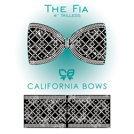 Fia 4" Tailless Bow Rhinestone Template Download