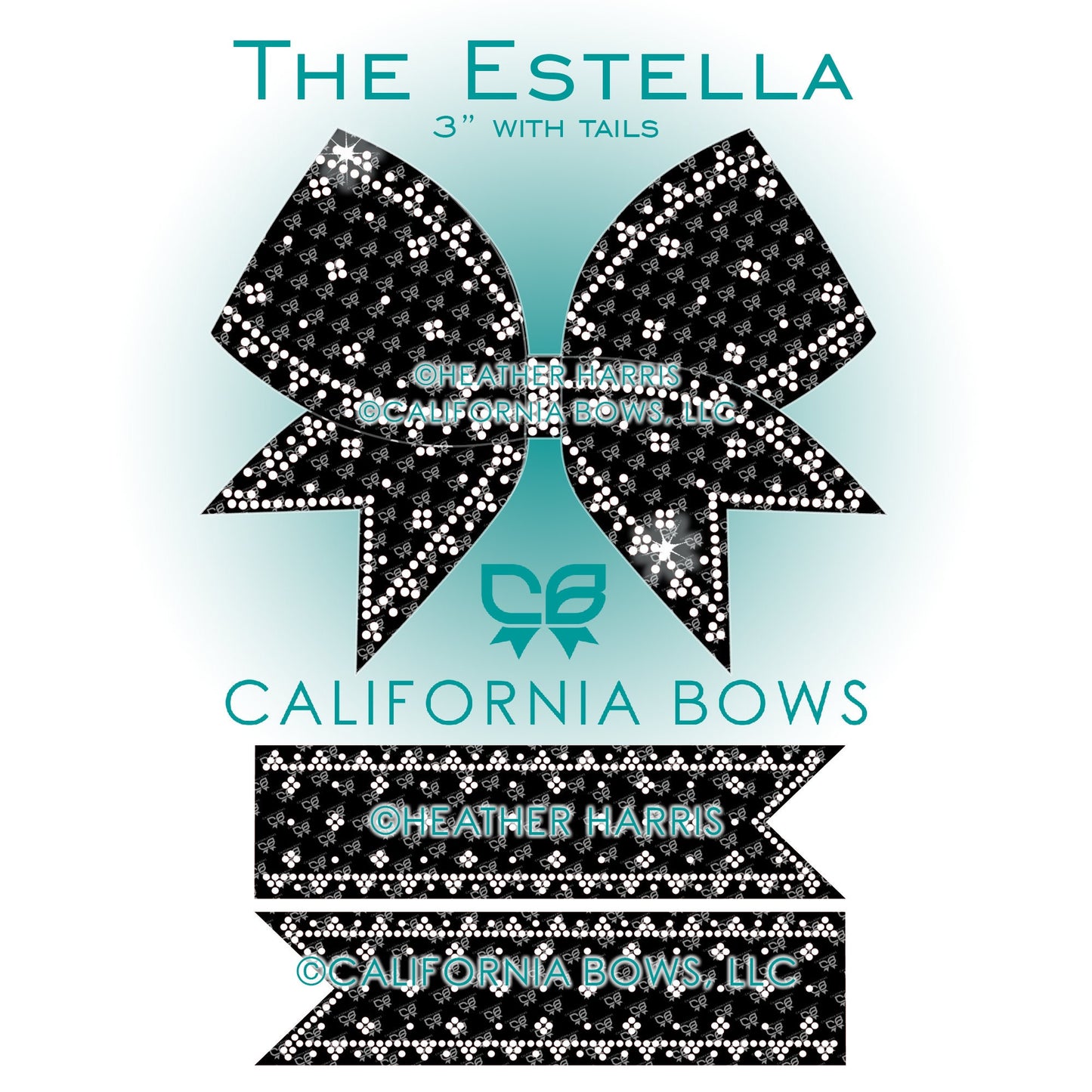 Estella 3" Bow Rhinestone Template Download