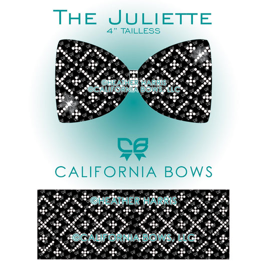 Juliette 4" Tailless Bow Rhinestone Template Download