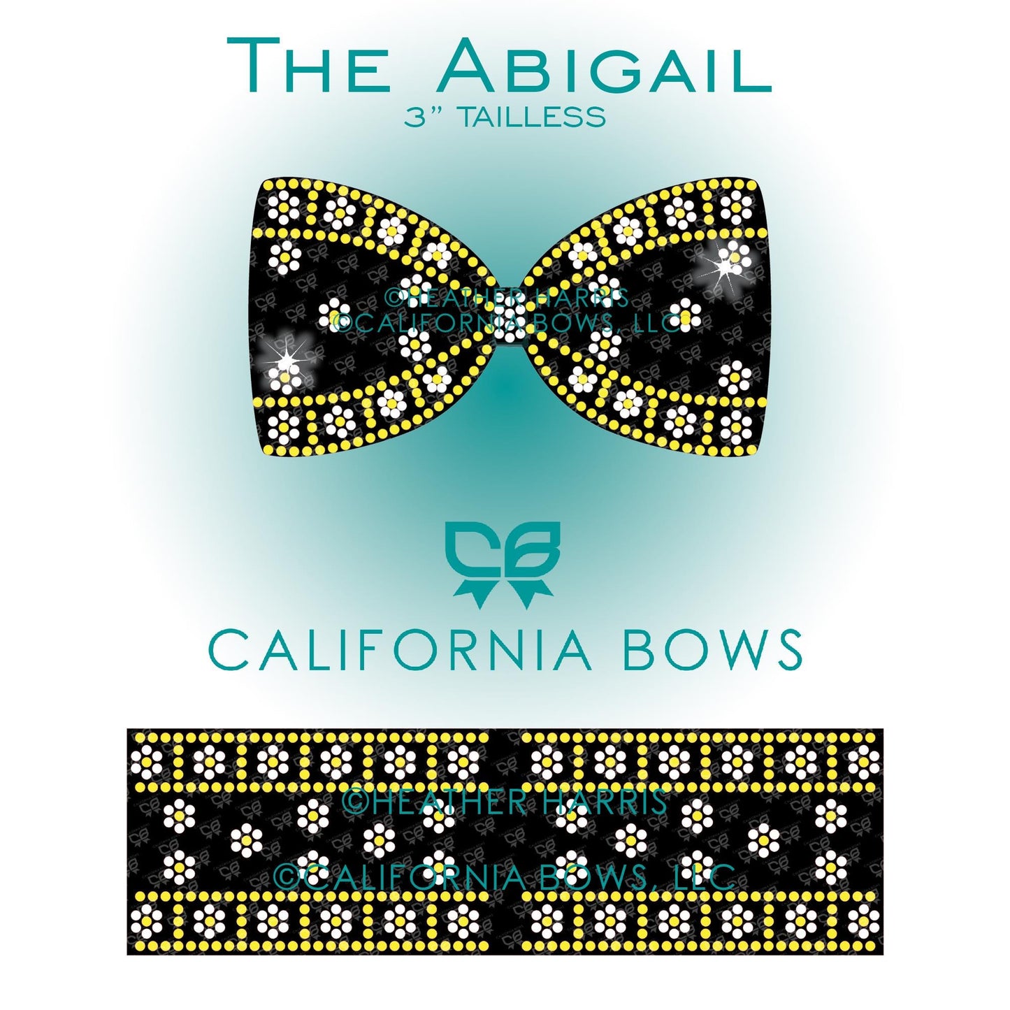 Abigail 3"Tailless Bow Rhinestone Template Download