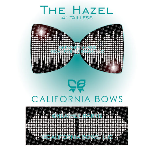 Hazel 4" Tailless Bow Rhinestone Template Download