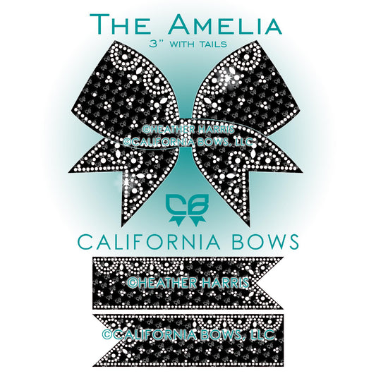 Amelia 3" Bow Rhinestone Template Download