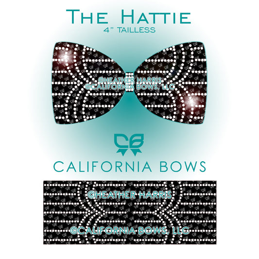 Hattie 4" Tailless Bow Rhinestone Template Download