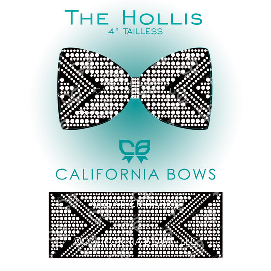 Hollis 4" Tailless Bow Rhinestone Template Download