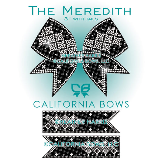 Meredith 3" Bow Rhinestone Template Download