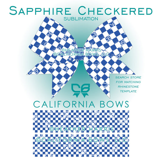 Sapphire Checkered Sublimation Template Download