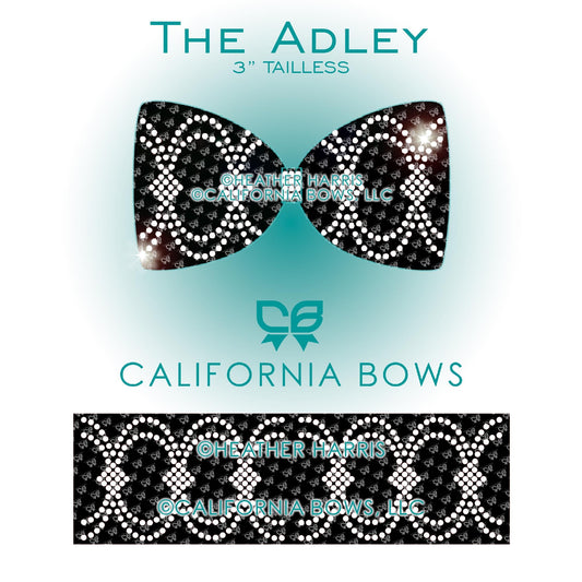 Adley 3" Tailless Cheer Bow Rhinestone Template Download