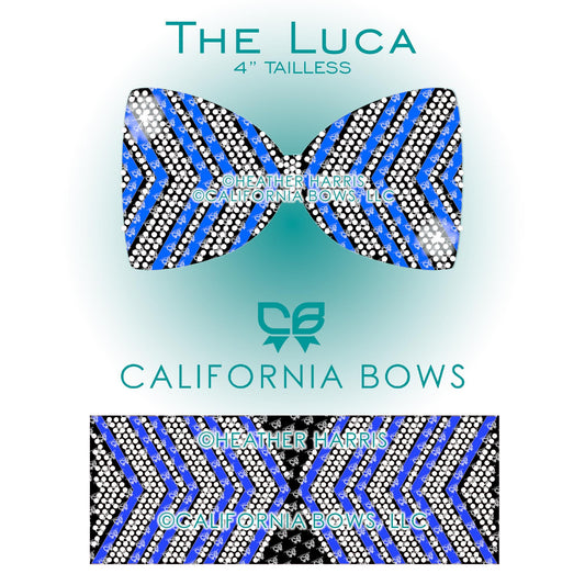 Luca 4" Tailless Bow Rhinestone Vinyl Template Download