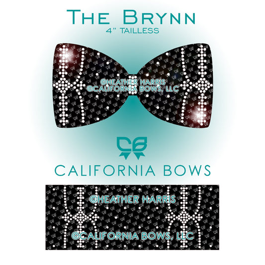 Brynn 4" Tailless Bow Rhinestone Template Download