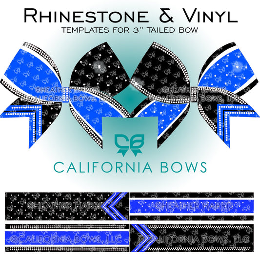 Vinyl Athletic Cheer Bow 3" Cheer Bow Rhinestones Template Download