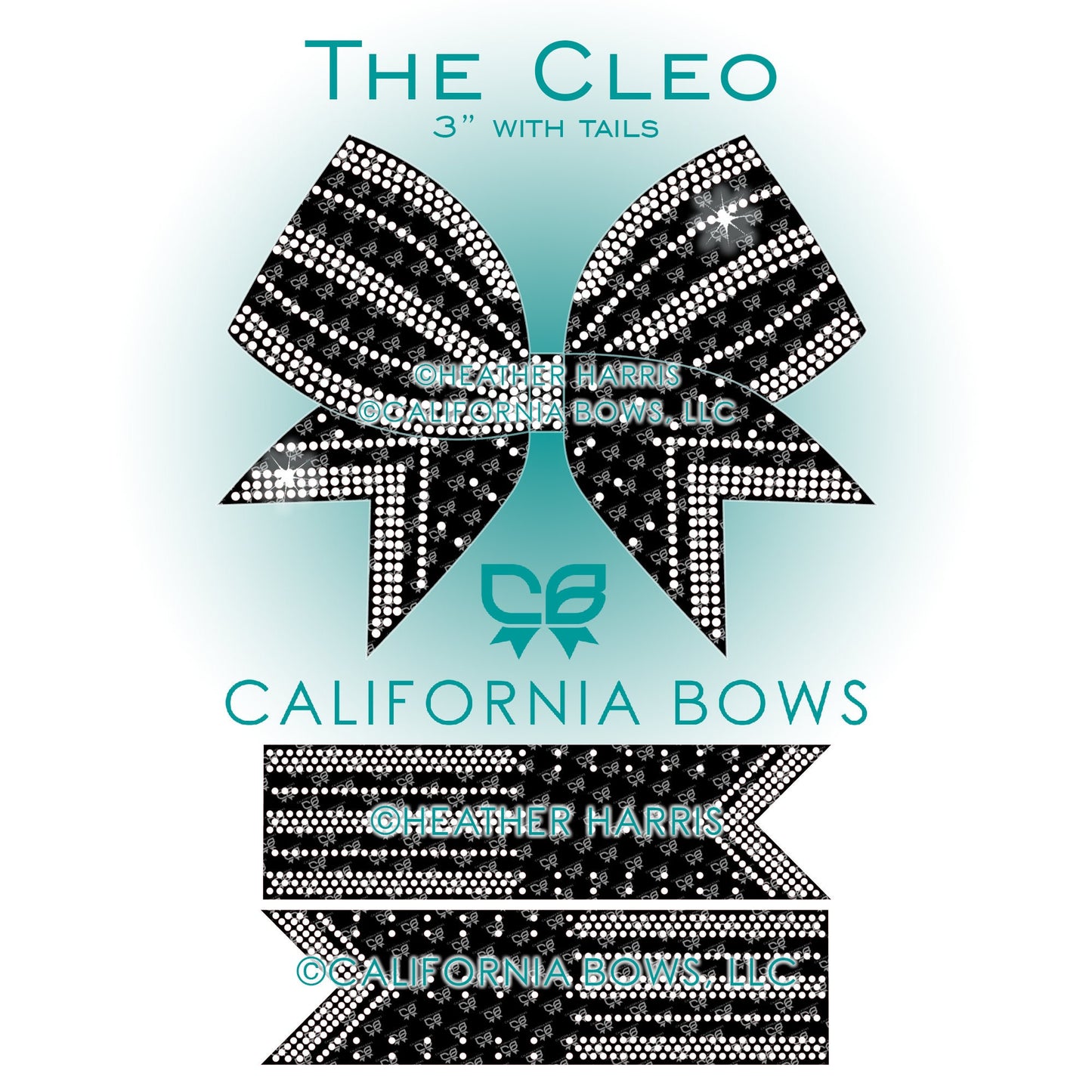 Cleo 3" Bow Rhinestone Template Download