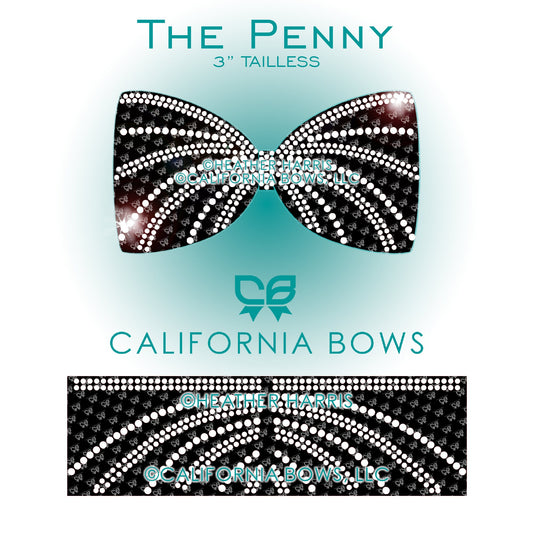 Penny 3" Tailless Bow Rhinestone Template Download