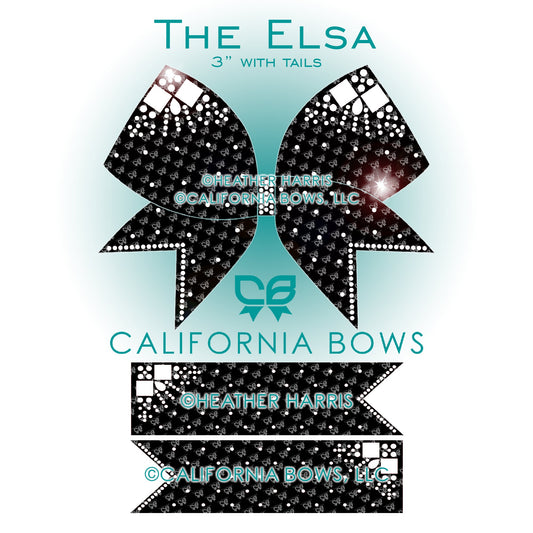 Elsa 3" Bow Rhinestone Template Download