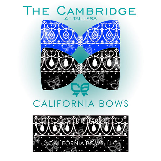 Cambridge 4" Tailless Bow Rhinestone Template Download