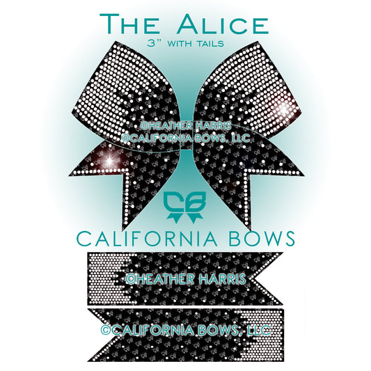Alice 3" Bow Rhinestone Template Download