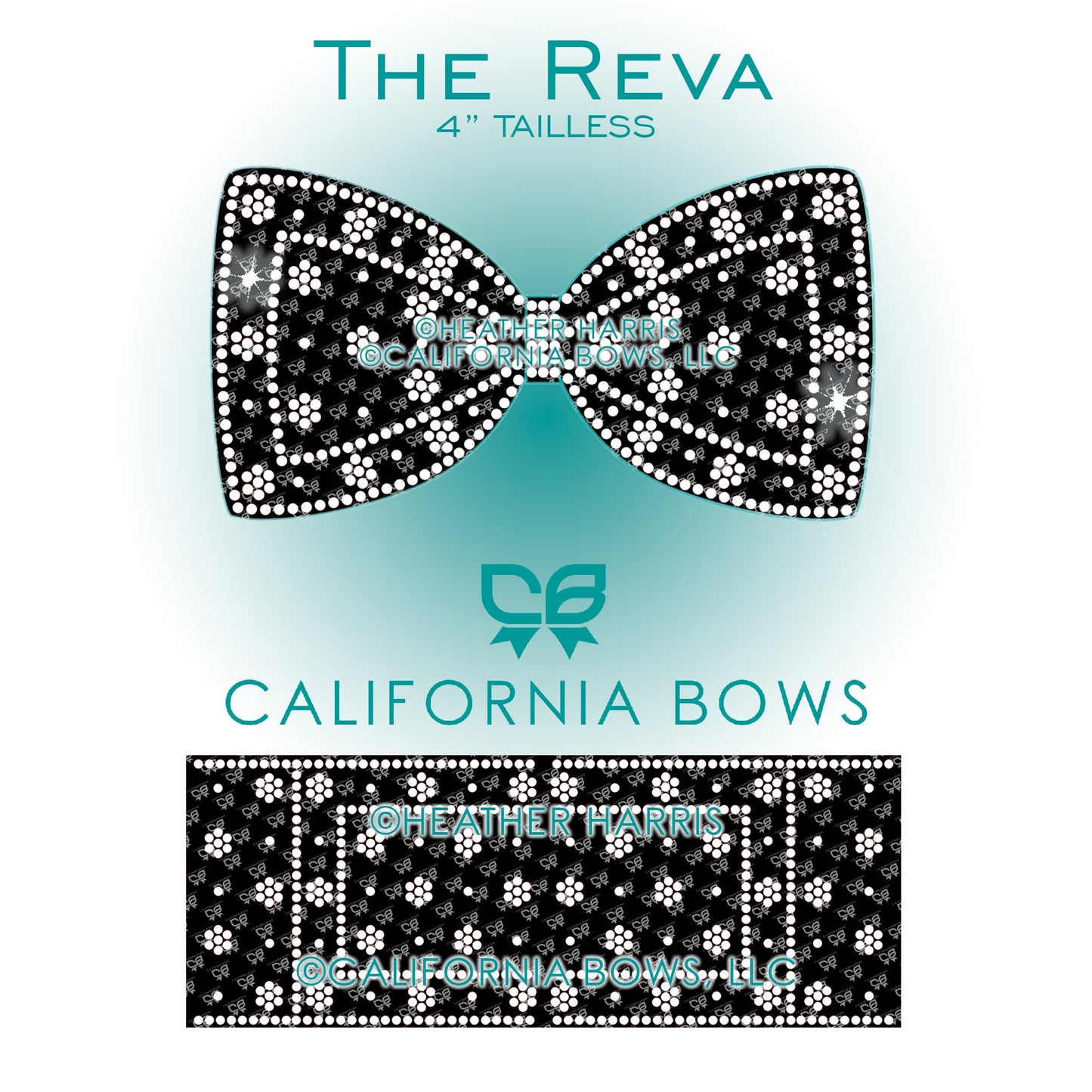 Reva 4" Tailless Bow Rhinestone Template Download