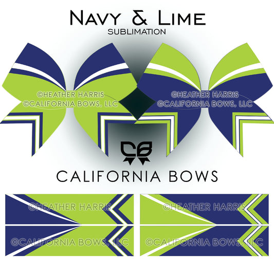Navy Blue Lime Sublimation Athletic Combo Pack Download PNG
