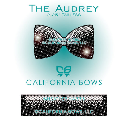 Audrey 2.25" Tailless Bow Rhinestone Template Download