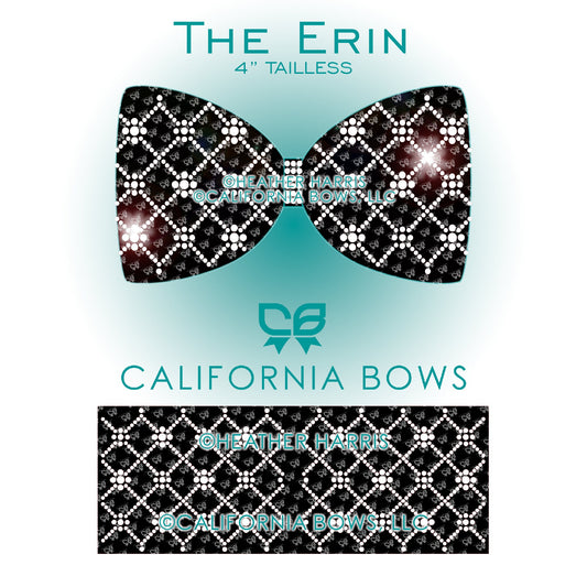 Erin 4" Tailless Bow Rhinestone Template Download