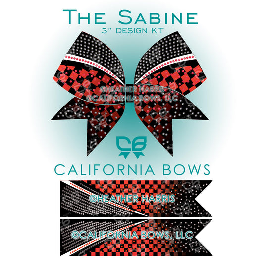 Sabine 3" Bow Rhinestone Sublimation Template Download Kit