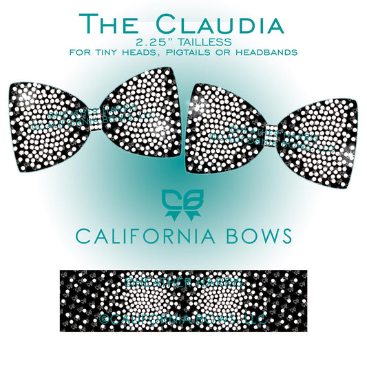 Claudia 2.25" Tailless Bow Rhinestone Template Download