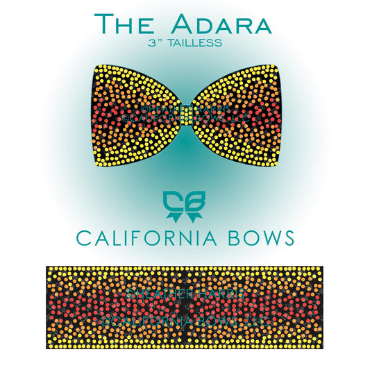 Adara 3" Tailless Bow Rhinestone Template Download