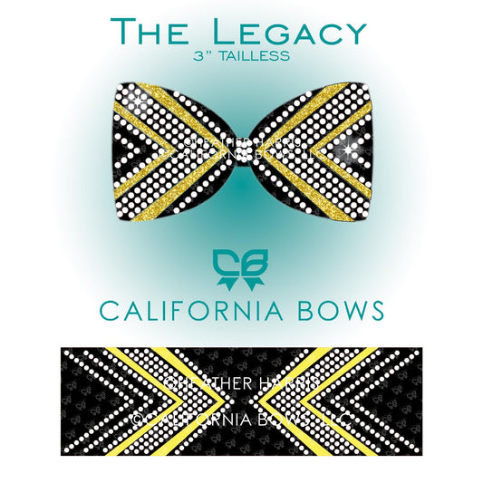 Legacy 3" Tailless Bow Rhinestone Vinyl Template Download
