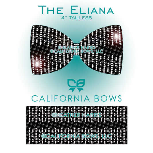 Eliana 4" Tailless Bow Rhinestone Template Download
