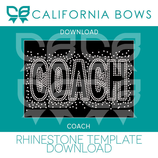 Coach Shirt Rhinestone Template