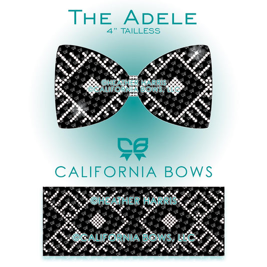 Adele 4" Tailless Bow Rhinestone Template Download