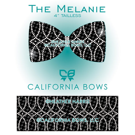 Melanie 4" Tailless Bow Rhinestone Template Download