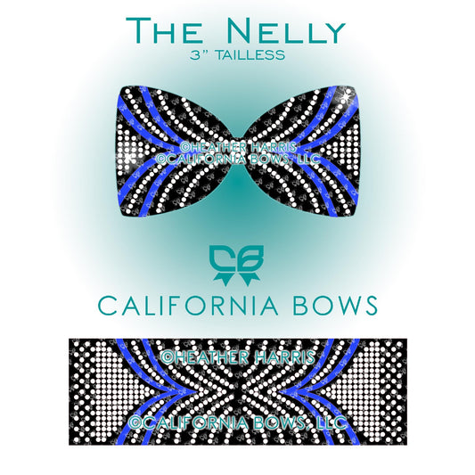 Nelly 3" Tailless Bow Rhinestone and Vinyl Template Download