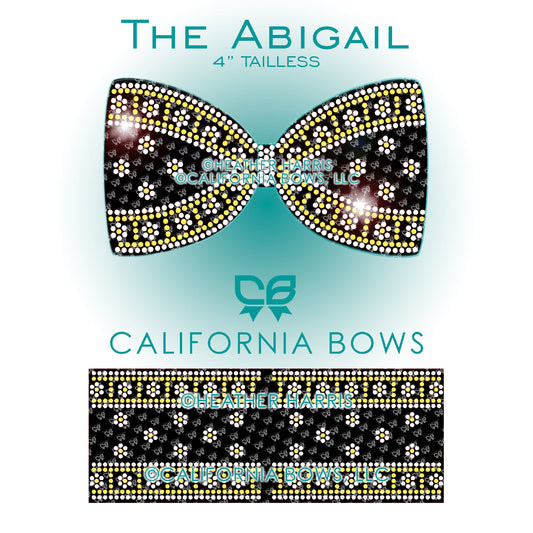 Abigail 4" Tailless Bow Rhinestone Template Download